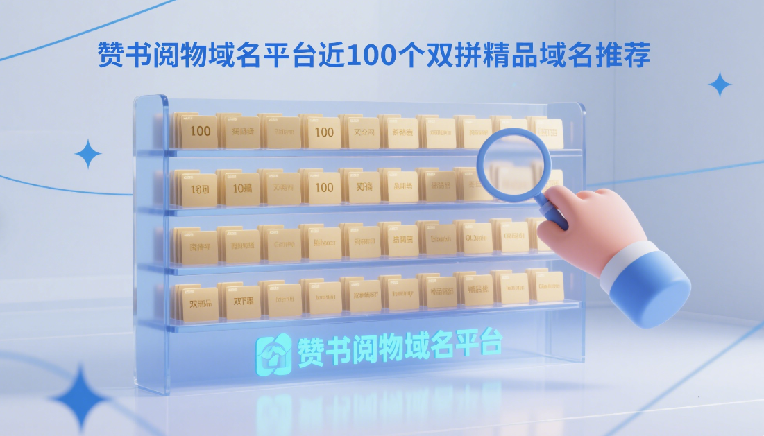 赞书阅物一站式域名平台：近100个双拼精品域名大推荐